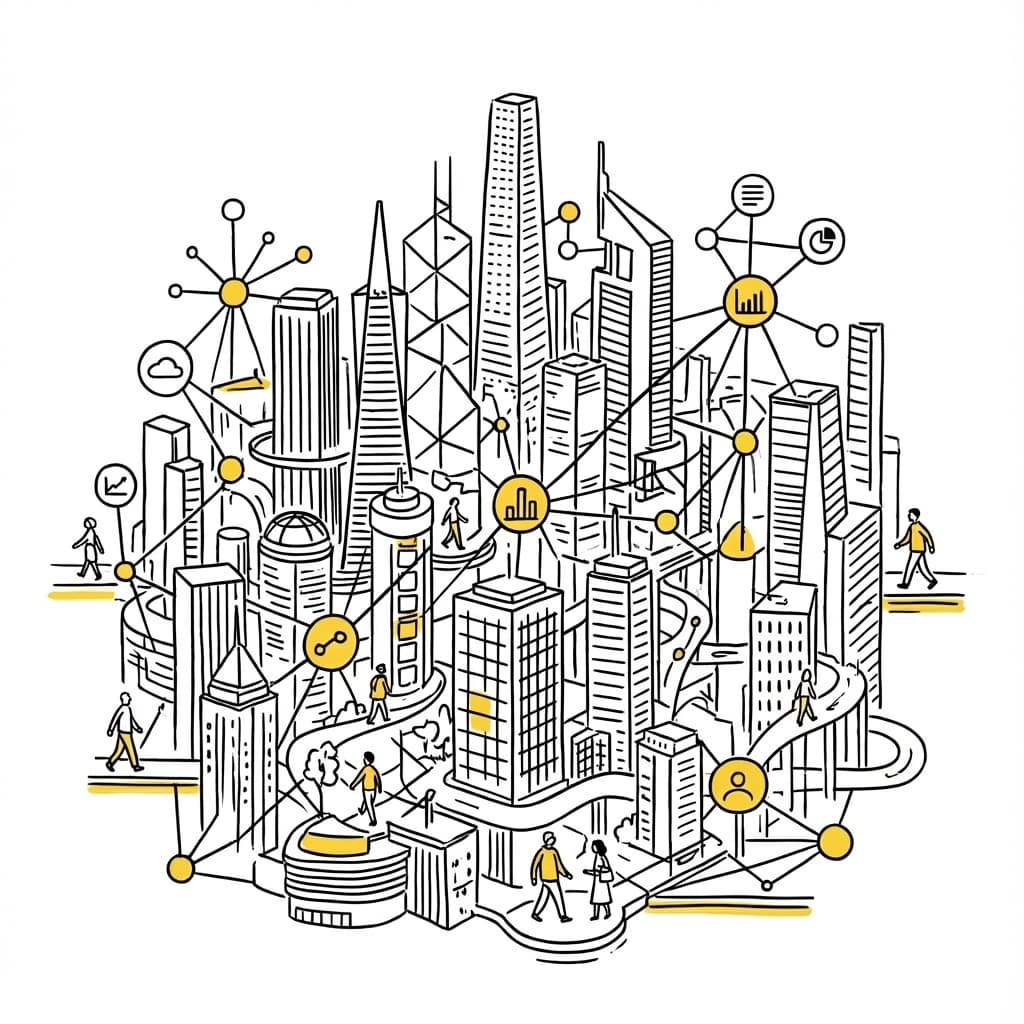 Marketing Systems Architecture Illustration